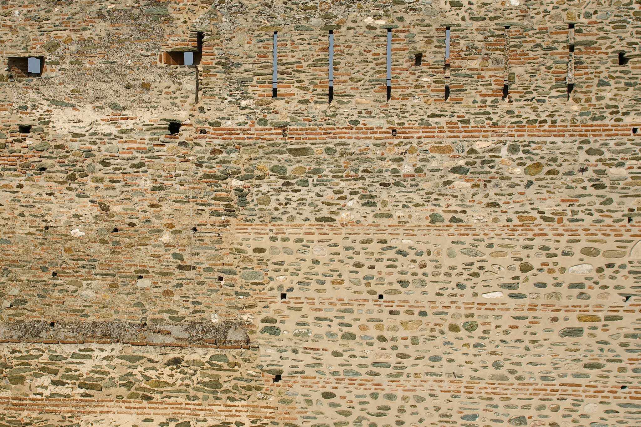 Oblique aerial capture of the fortress walls