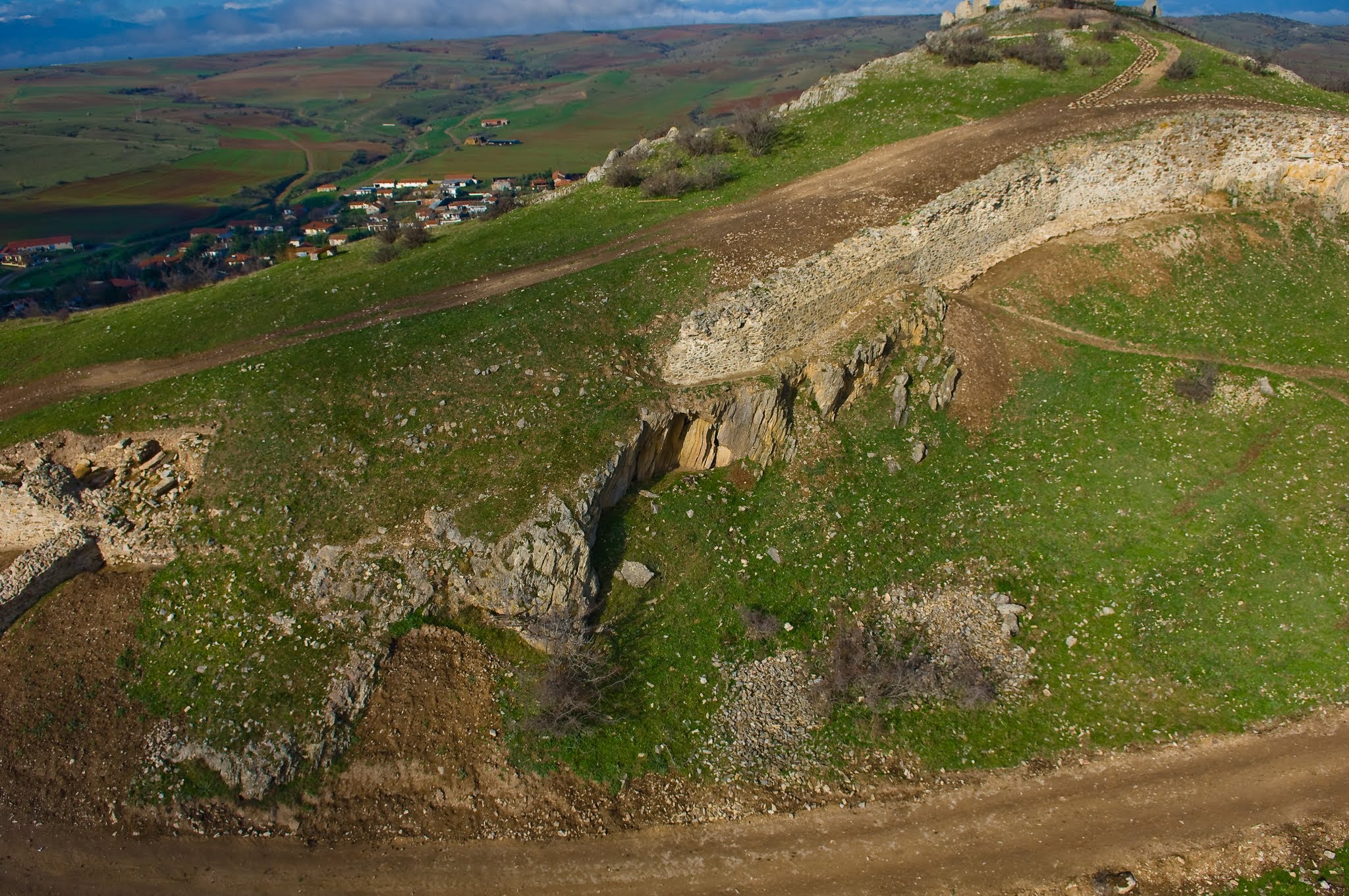 Fortress ruins overlooking the Kilkis valley