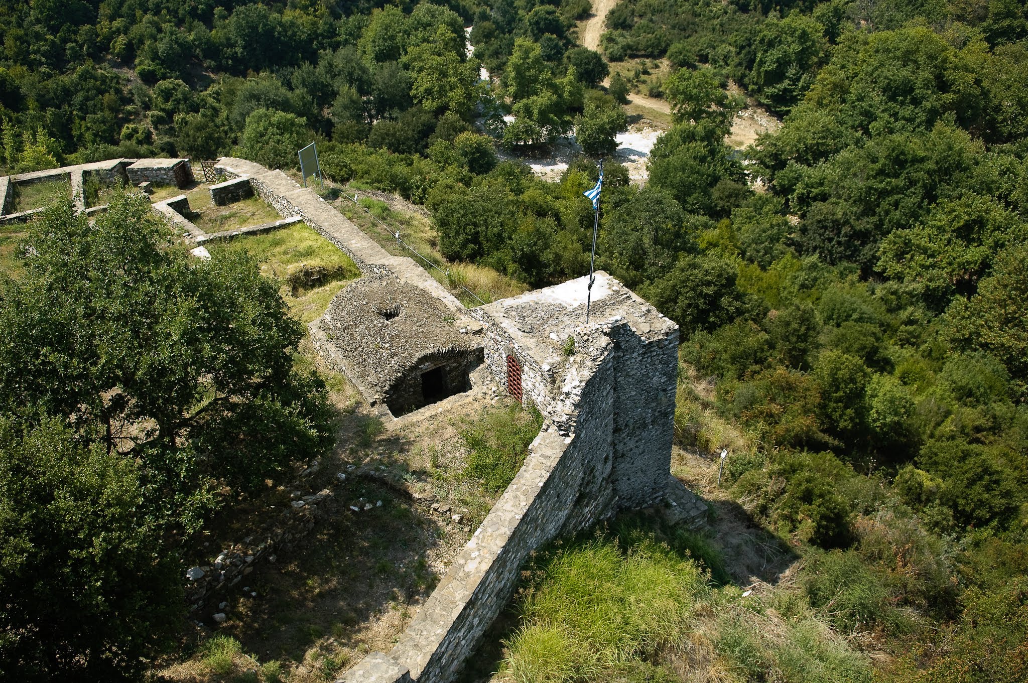 Stone masonry details of the eastern watchtower