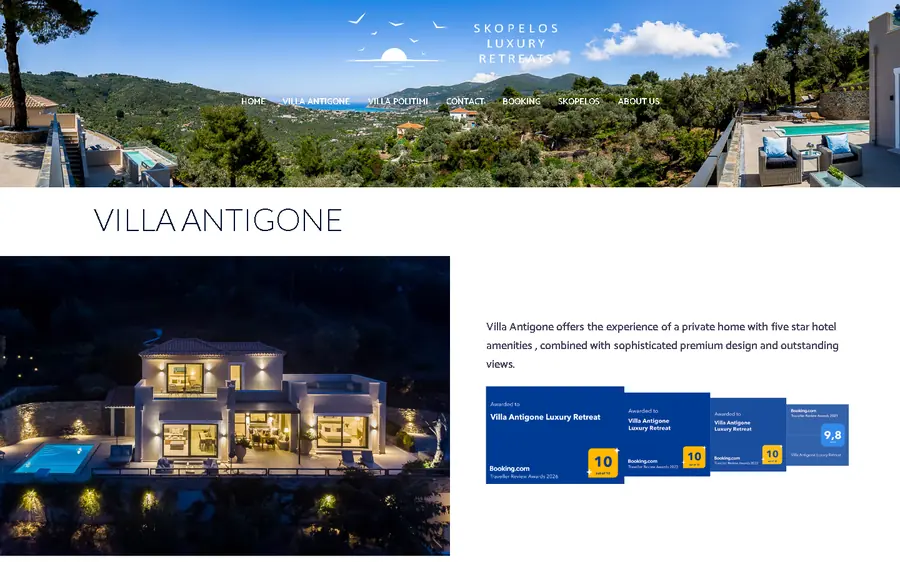 Villa Antigone page